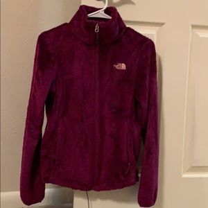 Cute plum fuzzy north face!